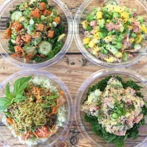 4 types of Gluten-free poke from Sweetfin Poke